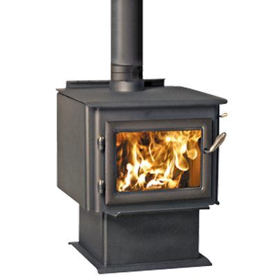 Quadra-Fire 3100 Millennium wood stove with a glowing fire, one of the best wood heaters for autumn to keep homes cosy