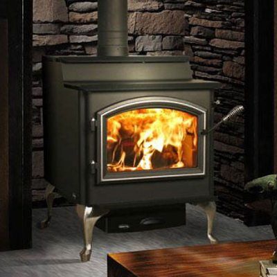 Quadra Fire 5700 Step Top wood stove adds warmth and comfort to a cosy living room, one of the best wood heaters for autumn