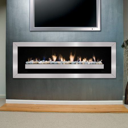 Stylish Real Flame Elegance fireplace with a sleek wall-mounted TV, a modern gas log fires for homes