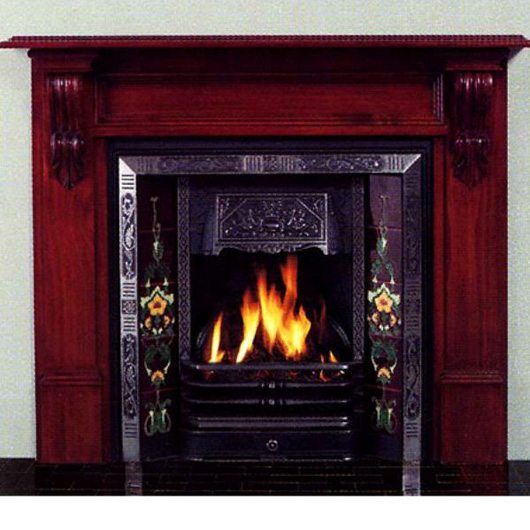 The Real Flame Federation Square Mantelpiece with modern gas log fires for homes creates an inviting living space