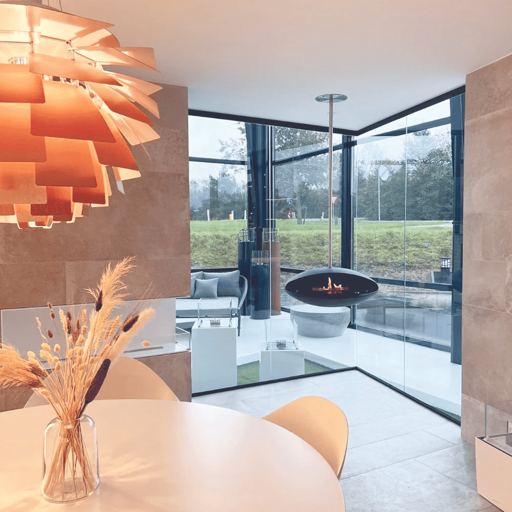 Decoflame Espoo Net Zero Suspended Ceiling Fireplace - Electric Connected BEV Fireplaces
