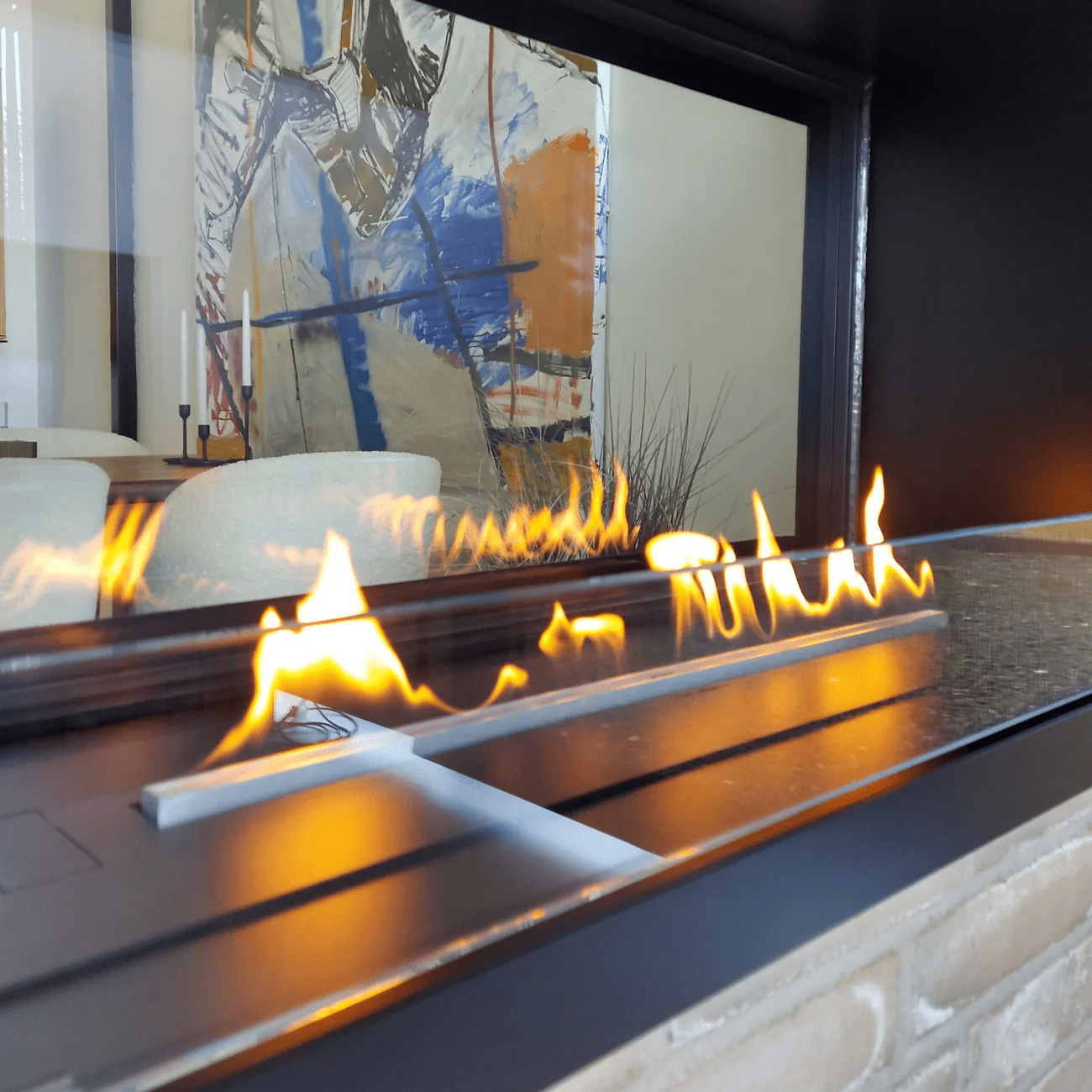 Premium Decoflame Montreal Clear Indoor & Outdoor Net Zero Built-In Fireplace for Homes