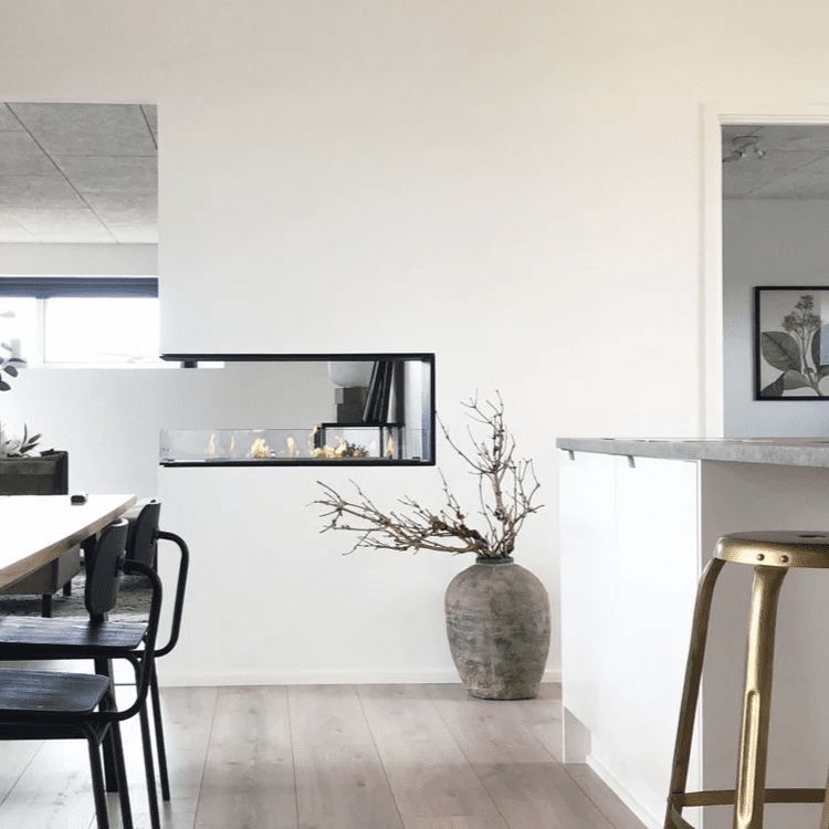 Energy-Efficient Decoflame Montreal Room Divider Net Zero Built-In Fireplace for Homes