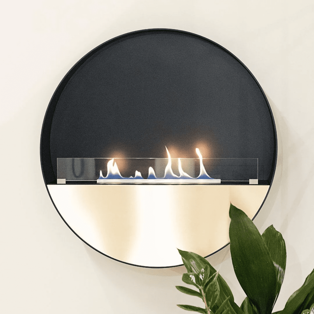 Light-coloured Decoflame Tokyo Wall Mounted Net Zero Bioethanol Fireplace