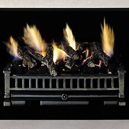 A Real Flame Magiglo fireplace with glowing logs, one of the best gas fireplaces for autumn warmth creating comfort