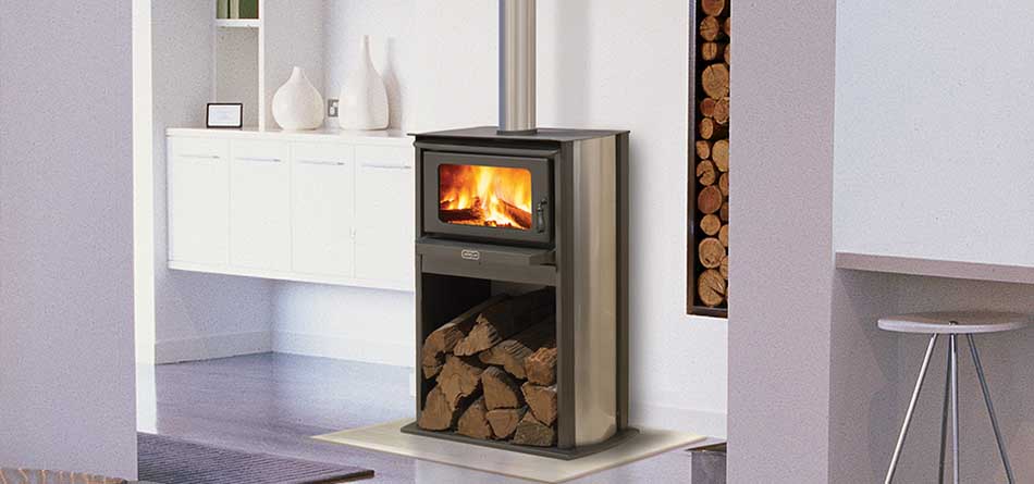 Kemlan Tempo wood heater in a cosy living room adds warmth and charm, one of the best wood heaters for autumn comfort