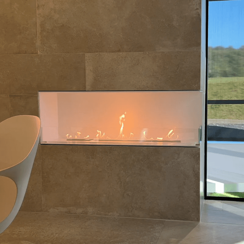 Energy-Efficient Decoflame Montreal Right Corner Net Zero Built-In Fireplace with BEV for Homes