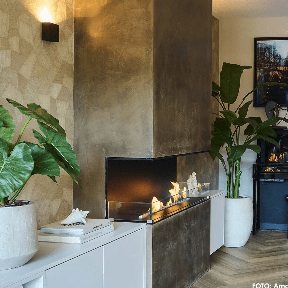 Premium Decoflame Montreal Open Three-Sided Net Zero Fireplace with Burning Ethanol Vapour Technology for Homes