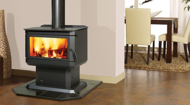 A Regency Gosford gas log heater adding warmth and cosy ambiance to a living room, one of the best gas log heaters for autumn